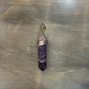 Purple Crystal Pendant Necklace